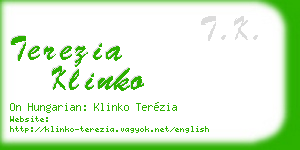 terezia klinko business card
