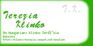 terezia klinko business card